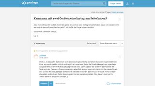 
                            2. Kann man mit zwei Geräten eine Instagram Seite haben? - Gutefrage