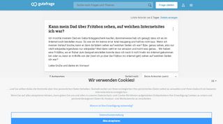 
                            6. Kann mein Dad über Fritzbox sehen, auf welchen Internetsites ich ...