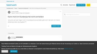 
                            6. Kann mich im Kundenportal nicht anmelden | Bayernwerk