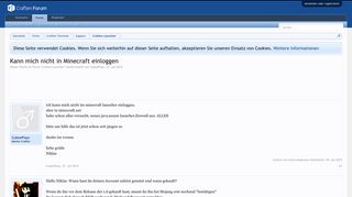 
                            8. Kann mich nicht in Minecraft einloggen | Craften Forum