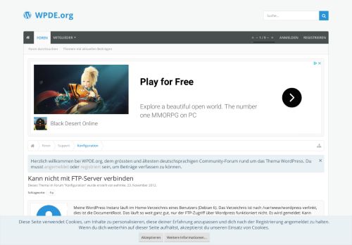 
                            8. Kann nicht mit FTP-Server verbinden | WPDE.org Forum
