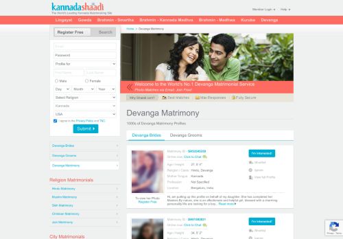 
                            11. Kannadashaadi.com - Devanga Matrimony & Matrimonial Site