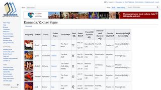 
                            10. Kannada/Zodiac Signs - Wikibooks, open books for an open world