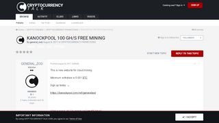 
                            2. KanoCKPool 100 GH/s free mining - PROMOTIONS / OFF-SITE GIVEAWAYS ...