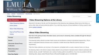 
                            1. Kanopy - Video Streaming - LibGuides at Loyola Marymount University