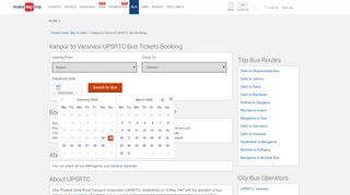 
                            9. Kanpur to Varanasi UPSRTC - MakeMyTrip