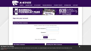 
                            10. Kansas State University | Online Ticket Office | My Account
