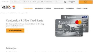 
                            5. Kantonalbank Silber Kreditkarte | Viseca Card Services