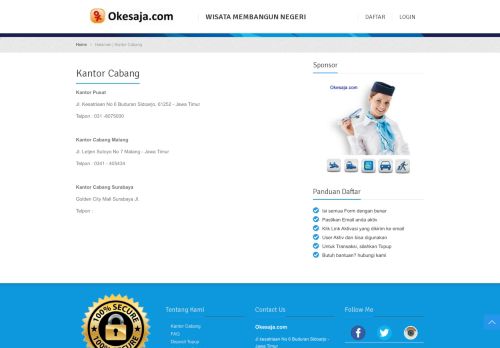 
                            9. Kantor Cabang - Okesaja.com