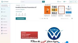 
                            13. KanWhizz Business Presentation 97 - Scribd