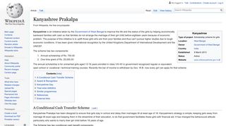 
                            11. Kanyashree Prakalpa - Wikipedia