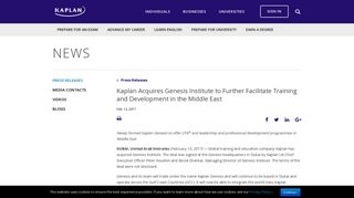 
                            9. Kaplan Acquires Genesis Institute to Further Facilitate Training and ...