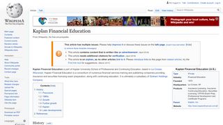 
                            10. Kaplan Financial Education - Wikipedia