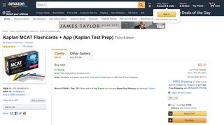 
                            6. Kaplan MCAT Flashcards + App (Kaplan Test Prep ... - Amazon.com