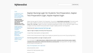 
                            8. Kaplan Nursing Login for Students Test Preparation, Kaplan Test ...