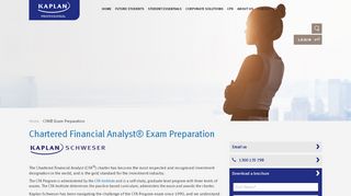 
                            2. Kaplan Schweser CFA® Exam Preparation | Kaplan Professional