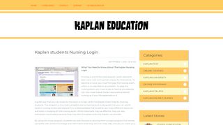 
                            9. Kaplan students Nursing Login | Kaplan Education