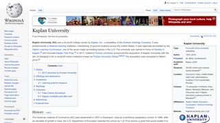 
                            8. Kaplan University - Wikipedia