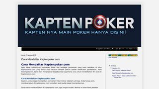 
                            3. Kapten Poker: Cara Mendaftar Kaptenpoker.com