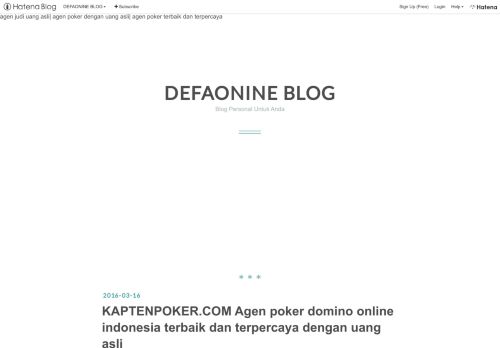 
                            11. KAPTENPOKER.COM Agen poker domino online indonesia terbaik ...