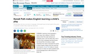 
                            12. Karadi Path makes English learning a child's play - The Economic Times