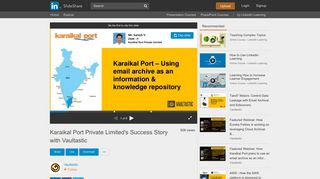 
                            12. Karaikal Port Private Limited's Success Story with Vaultastic - Slideshare