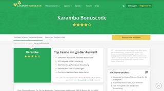 
                            13. Karamba Bonuscode – 20 Freispiele ohne Einzahlung (Februar 2019)