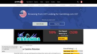 
                            8. Karamba Casino Bonus + Free Spins for Canada - Gambling.com