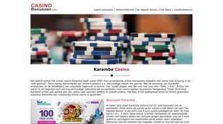 
                            12. Karamba online casino - Casino Bonussen