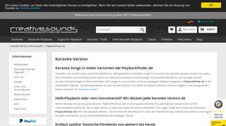 
                            8. Karaoke Version online kaufen | Playbackfinder.de | playbackfinder