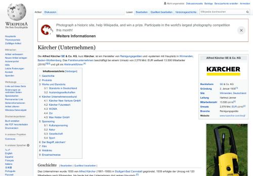 
                            8. Kärcher (Unternehmen) – Wikipedia