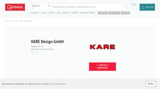 
                            9. KARE Design GmbH | ambista » B2B network of the furnishing industry