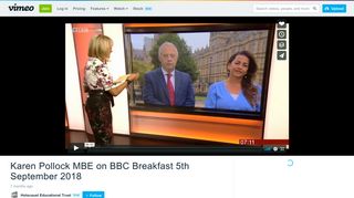
                            11. Karen Pollock MBE on BBC Breakfast 5th September 2018 on Vimeo