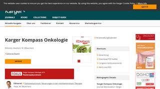 
                            11. Karger Kompass Onkologie - Home - Karger Publishers