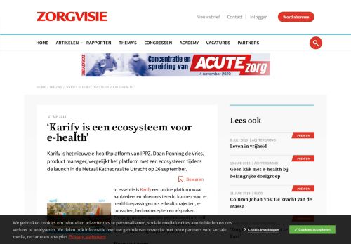 
                            10. 'Karify is een ecosysteem voor e-health' - Zorgvisie