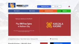 
                            3. Karjala Kasino Bonus - New Online Casino - February 2018