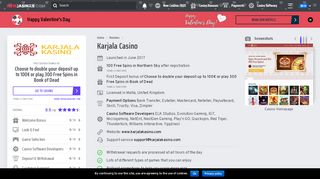 
                            4. Karjala Kasino: GRAB 100 Free Spins | New Casinos.com