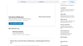 
                            13. Karl-Heinz Wittbecker – Niederlassungsleiter – Waba ... - LinkedIn