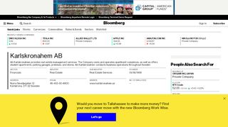 
                            12. Karlskronahem AB: Company Profile - Bloomberg