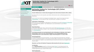 
                            4. Karlsruhe Institute of Technology (KIT) | Bewerbungsportal