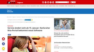 
                            12. Karlsruhe: Service ändert sich ab 15. Januar: Karlsruher Kita-Portal ...