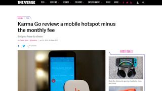 
                            4. Karma Go review: a mobile hotspot minus the monthly fee - The Verge