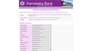 
                            10. Karnataka Bank - BillDesk