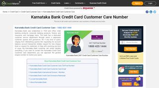 
                            6. Karnataka Bank Credit Card Customer Care Number: 24x7