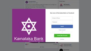 
                            9. Karnataka Bank - MoneyClick is our Internet Banking... | Facebook