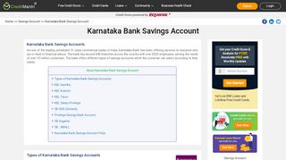 
                            13. Karnataka Bank Savings Account - CreditMantri