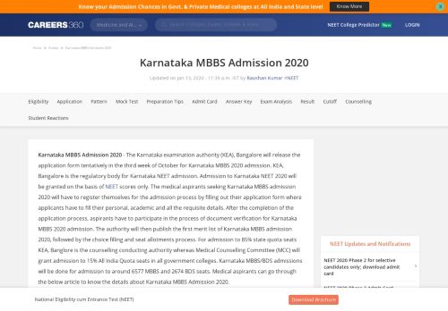 
                            9. Karnataka MBBS Admission 2019 - Dates, Eligibility, Application