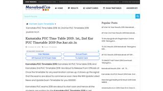 
                            5. Karnataka PUC Time table 2019. 1st, 2nd Kar PUC Timetable 2019 ...