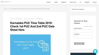 
                            10. Karnataka PUC Time Table 2019: Check 1st PUC And 2nd PUC Date ...
