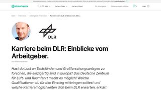 
                            13. Karriere beim Deutschen Zentrum für Luft- und Raumfahrt (DLR ...